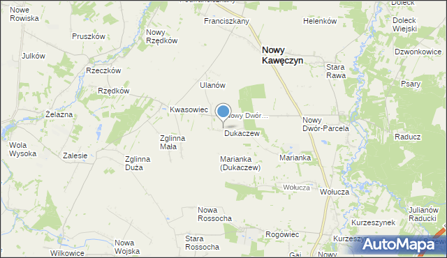 mapa Dukaczew, Dukaczew na mapie Targeo